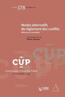 Modes alternatifs de rglement des conflits.  Olivier Caprasse