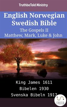 English Norwegian Swedish Bible - The Gospels II - Matthew, Mark, Luke  &  John.  King James