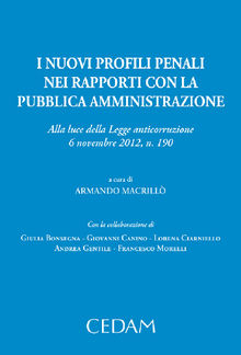 I nuovi profili penali dei rapporti con la pubblica amministrazione.  Armando Macrill