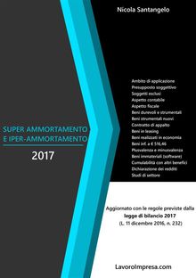 Super ammortamento e iper-ammortamento 2017.  Nicola Santangelo