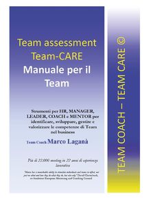 Team Assessment Team-CARE - Manuale per il Team.  Marco Lagan