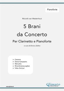 5 Brani da Concerto (N.van Westerhout) vol. Pianoforte.  Niccol van Westerhout