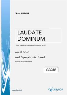 "Laudate Dominum" by W.A.Mozart  (SCORE).  Wolfgang Amadeus Mozart