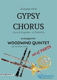 Gypsy Chorus - Woodwind Quintet set of PARTS.  Giuseppe Verdi