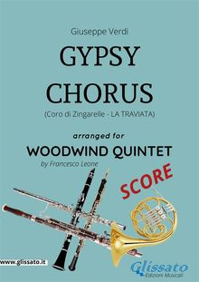 Gypsy Chorus - Woodwind Quintet SCORE.  Giuseppe Verdi