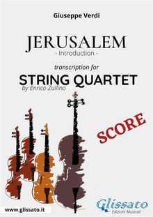 Jerusalem (introduction) String Quartet - Score.  Giuseppe Verdi