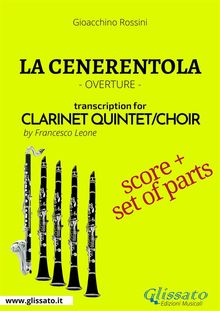 Score of "La Cenerentola" for Clarinet Quintet.  a cura di Francesco Leone