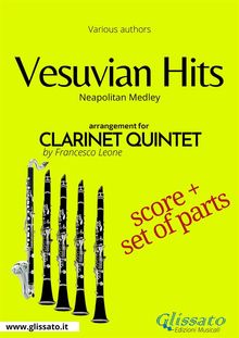 Vesuvian Hits - Clarinet Quintet score & parts.  Francesco Leone