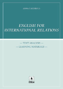 English for international relations.  Anna Caldirola
