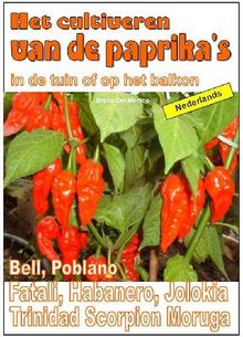 Het cultiveren van de paprika's in de tuin of op het balkon.  Illustratore Elisabetta Del Medico