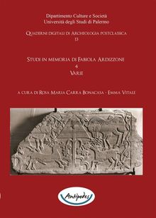 Studi in memoria di Fabiola Ardizzone. 4. Varie.  R. M. Carra Bonacasa