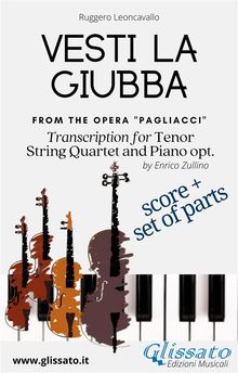 Vesti la giubba - Tenor, Strings and Piano opt. (score & parts).  Ruggero Leoncavallo