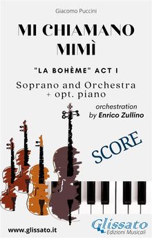 Mi chiamano Mim - soprano and orchestra (Score).  Giacomo Puccini