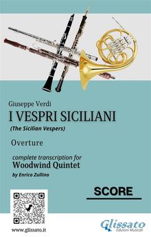 score of "I Vespri Siciliani" - Woodwind Quintet.  Giuseppe Verdi