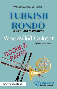 Turkish Rond - Woodwind Quintet (score & parts).  Wolfgang Amadeus Mozart