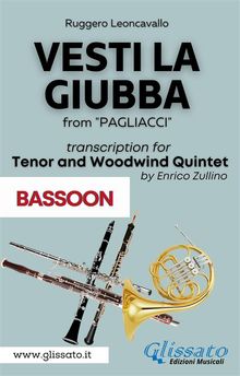 (Bassoon part) Vesti la giubba - Tenor & Woodwind Quintet.  Ruggero Leoncavallo