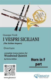 French Horn in F part of "I Vespri Siciliani" - Woodwind Quintet.  Giuseppe Verdi