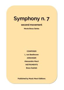 Symphony n. 7 - Movie Brass Series by L. van Beethoven.  Alessandro Macr
