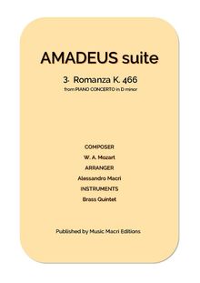 AMADEUS suite - 3. Romanza K. 466 from PIANO CONCERTO in D minor.  Alessandro Macr