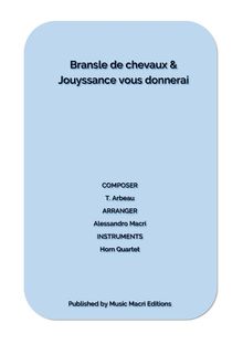 Bransle de chevaux & Jouyssance vous donnerai by T. Arbeau.  Alessandro Macr