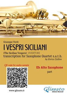 Eb Alto Sax part of "I Vespri Siciliani" for Saxophone Quartet.  Giuseppe Verdi