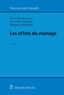 Les effets du mariage.  Paul-Henri Steinauer