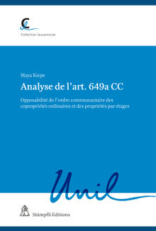 Analyse de l'art. 649a CC.  Maya Kiepe