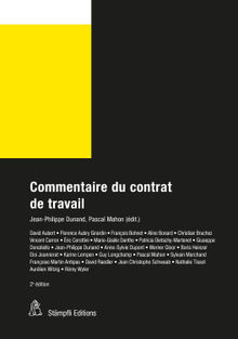 Commentaire du contrat de travail.  Pascal Mahon