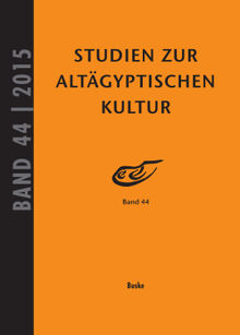 Studien zur Altgyptischen Kultur Bd. 44 (2015).  Nicole Kloth