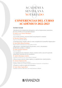 Anales 2022-2023.TOMO XXXII Academia Sevillana del Notariado.  Ricardo Cabanas Trejo