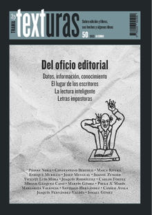 Texturas 50: Del oficio editorial.  Imanol Zubero