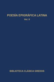 Poesa epigrfica latina II.  Concepcin Fernndez Martnez