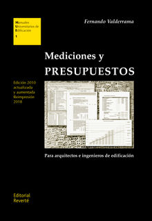 Mediciones y presupuestos.  Fernando Gonzlez Fernndez de Valderrama