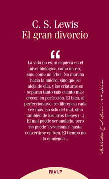 El gran divorcio.  Clive Staples Lewis