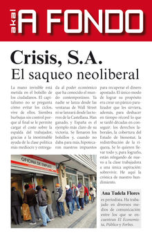 Crisis S.A..  Ana Tudela Flores