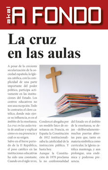 La cruz en las aulas.  Francisco Delgado Ruiz