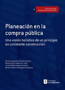 Planeacin en la compra pblica.  Varios Autores