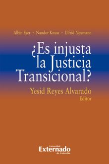 Es injusta la Justicia Transicional?.  Yesid Reyes Alvarado