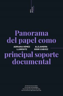 Panorama del papel como principal soporte documental.  Alejandra Odor Chvez