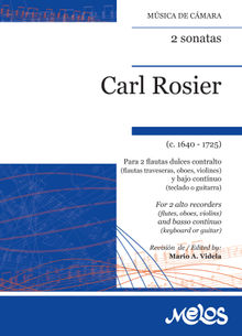 2 sonatas (dos) Msica de cmara.  Carl Rosier