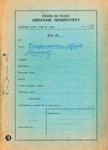 Correspondencia.  Alfredo Nemirovsky