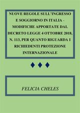 NUOVE REGOLE SULLINGRESSO E SOGGIORNO IN ITALIA - MODIFICHE APPORTATE DAL DECRETO-LEGGE 4 OTTOBRE 2018, N. 113, PER QUANTO RIGUARDA I RICHIEDENTI PROTEZIONE INTERNAZIONALE