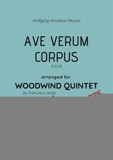 AVE VERUM (MOZART) - WOODWIND QUINTET SET OF PARTS