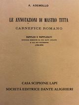 LE ANNOTAZIONI DI MASTRO TITTA CARNEFICE ROMANO