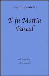 IL FU MATTIA PASCAL DI LUIGI PIRANDELLO IN EBOOK
GRANDI CLASSICI