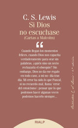 SI DIOS NO ESCUCHASE
BIBLIOTECA C. S. LEWIS