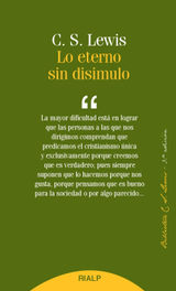 LO ETERNO SIN DISIMULO
BIBLIOTECA C. S. LEWIS