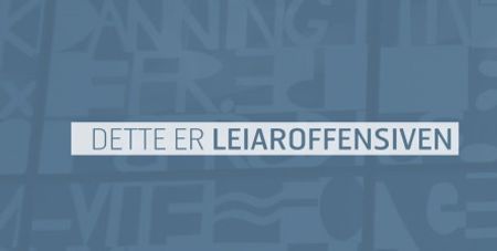 Forsidebilde av brosjyren med teksten: "Dette er leiaroffensiven". Illustrasjon