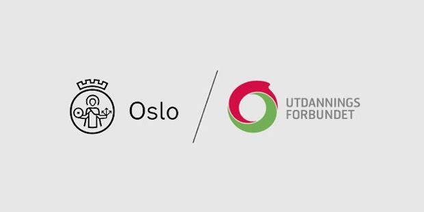 Logoene til Oslo kommune og Utdanningsforbundet.