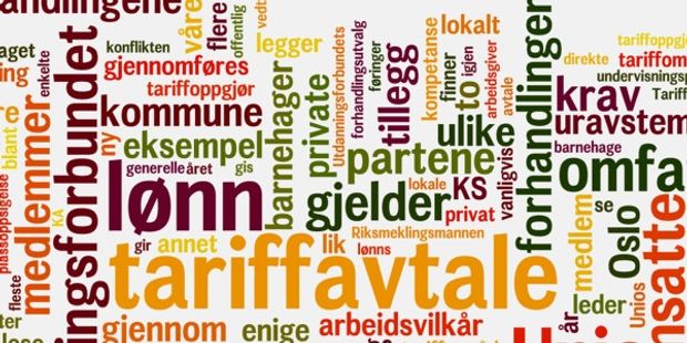 Forsidebilde av brosjyren med teksten: "Tariffguide for nybegynnere". Illustrasjon